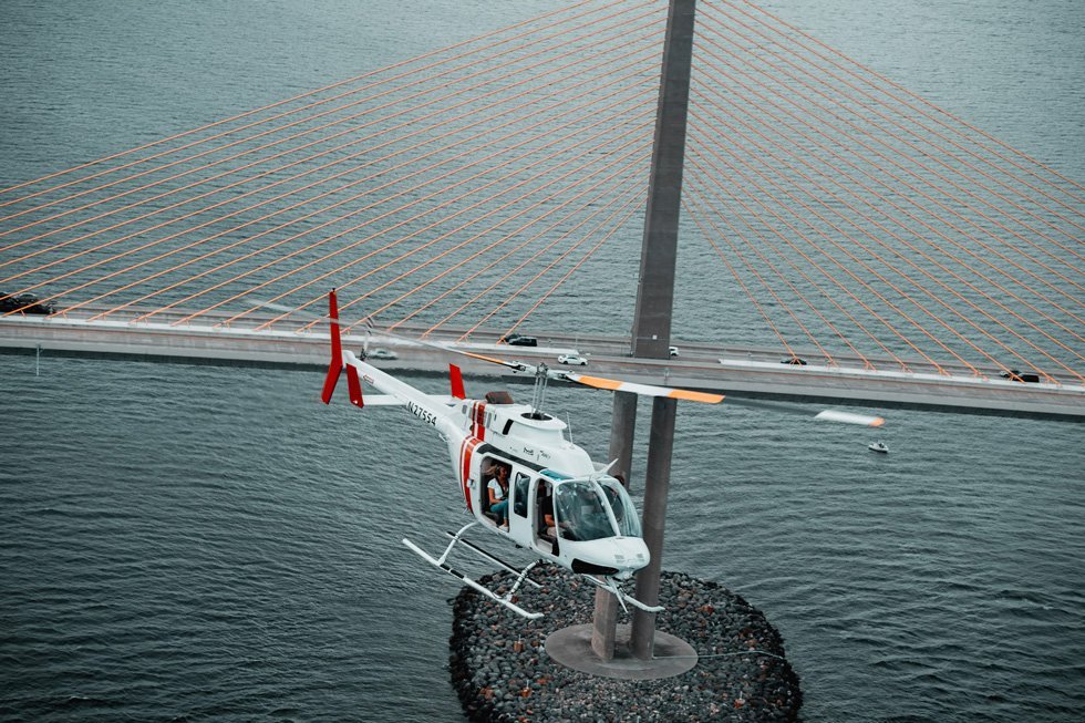 helicopter at skyway