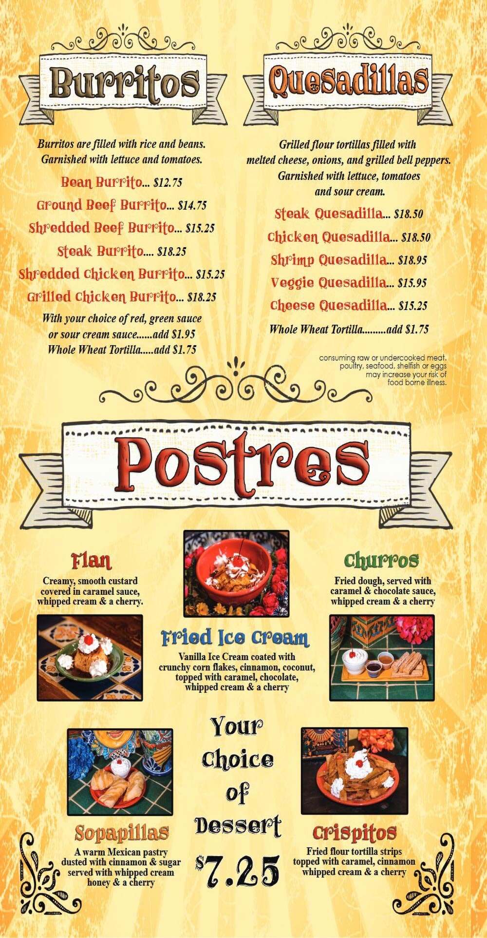 Mi Pueblo Mexican Menu