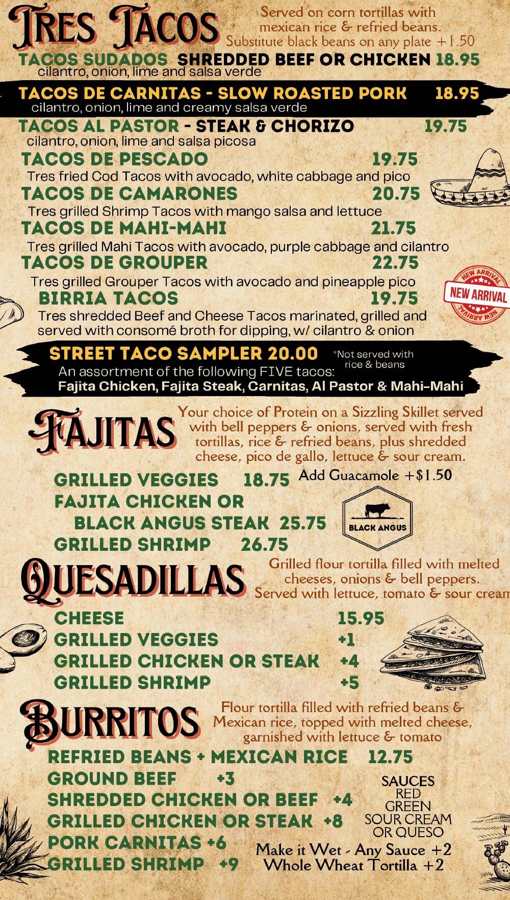 Mi Pueblo Combination Menu